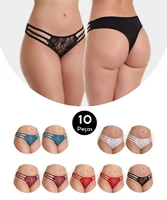 kit 10 panty imi lingerie thong dental thong in microfiber and lace ruby