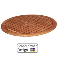 free dropshipping boat teak table top round with star inlay 500650800mm marine yacht rv caravan