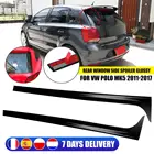 Пара Для VW Polo MK5 2011-2017, боковые Спойлеры с задним стеклом, глянцевая утка, сплиттер, спойлеры и крылья, Внешние детали