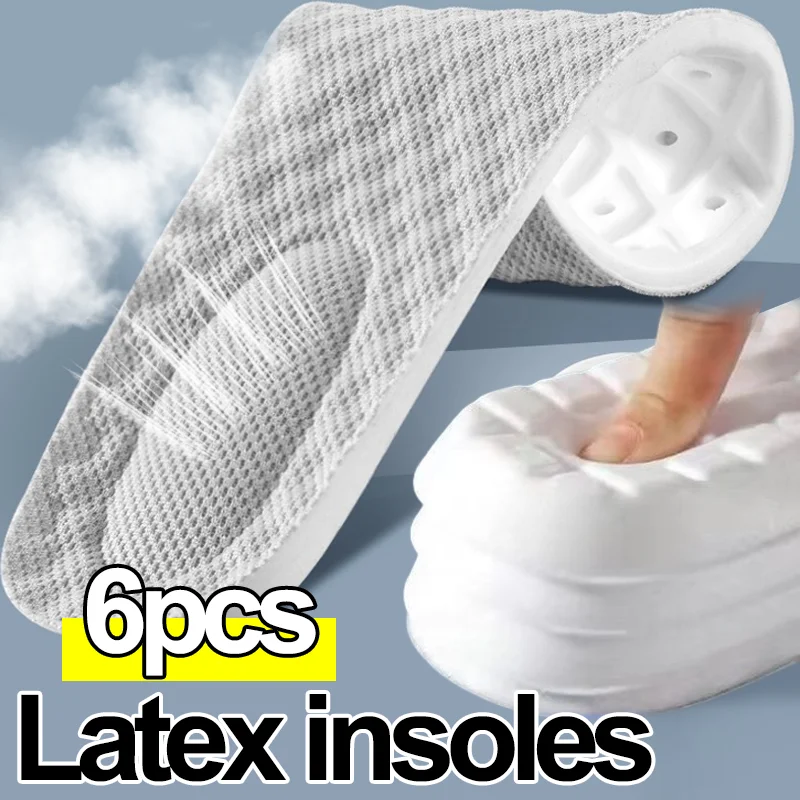 6pcs Sports Shoes Insoles Soft Arch Support Shoe Pads Breathable Orthopedic Sport Insole Feet Care Insert Mesh Cushion Men Women