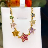 jimbora new original shiny chains stars necklace personalized stackable for couple women lady party girlfriend wife gift