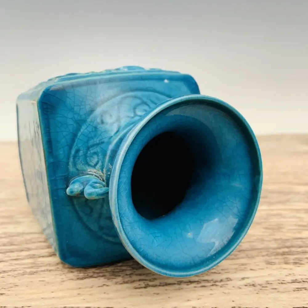 8 1 &quotкитайский фарфор династия дачжоу чау печь синяя глазурь лед трещины люди