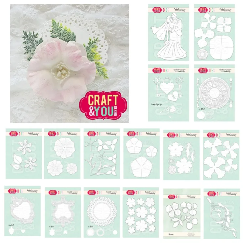 Силиконовые штампы для пары анемонов цветок тыква свадебные металлические резки