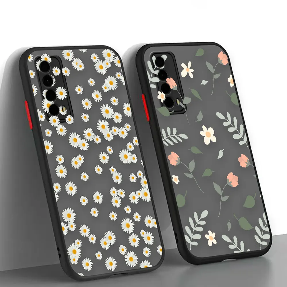 

Matte Case Funda For HUAWEI NOVA 4 5 5I 6 4G 5G 7 7I 8 8SE 10 P40 P50 MATE 40 PRO PLUS Clear Hard TPU Case Small Fresh Flowers