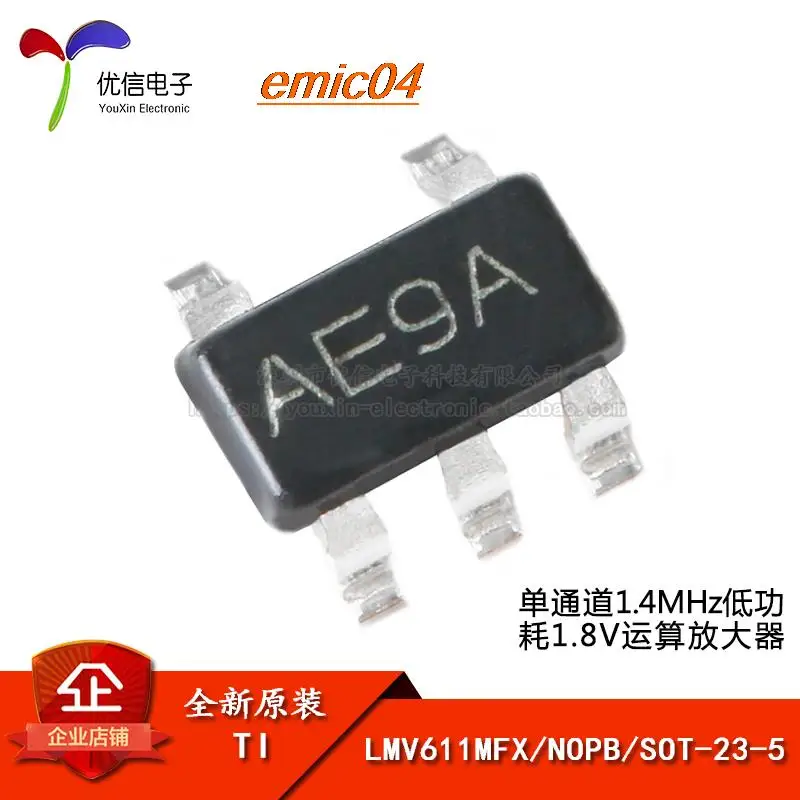 

10 шт., оригинальные поставки LMV611MFX/NOPB SOT-23-5 IC