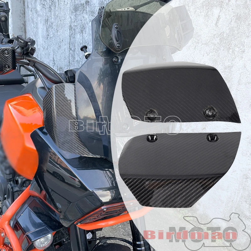 Углеродное волокно боковые расширенные экраны ветрозащитные дефлекторы для Harley