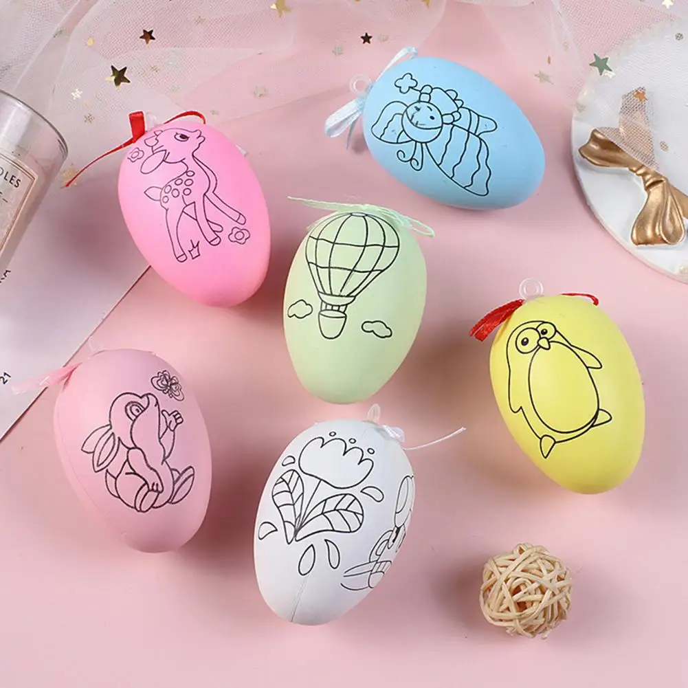 

Useful Easter Egg Anti-deform Puzzle Painting Egg Anti-scratch Artificial Easter DIY Egg Decorate
