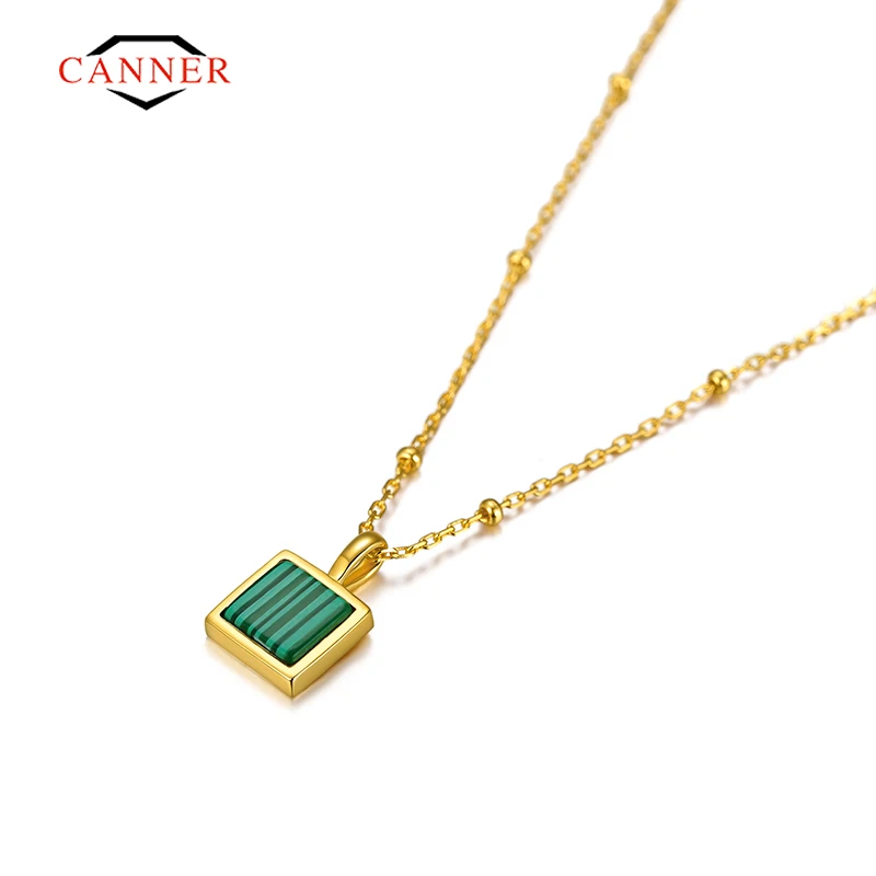 

Цепочка Из 925 серебра женская, с натуральным малахитом, из агата