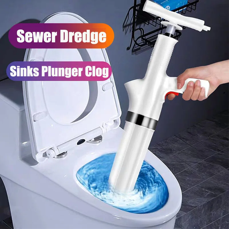 

High Pressure Toilet Plunger Drain Blaster High Pressure Cleaner Air Drain Cleaner Manual Pneumatic Dredge Tools Sewer Dredge