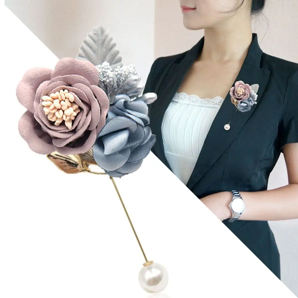 

Wedding Fashion Women Men Bridal Groom Artificial Flower Brooch Pin Bouquet Corsage Boutonniere