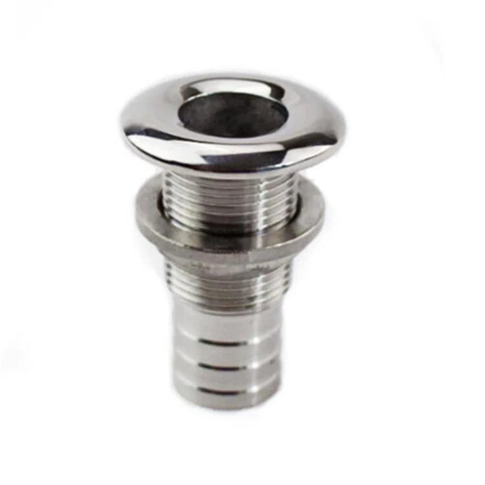 Stainless Steel Marine Boat Thru Hull Fitting Connector For 1/2'' Hose Boat Drain Bilge Pump Plumbing Fittings