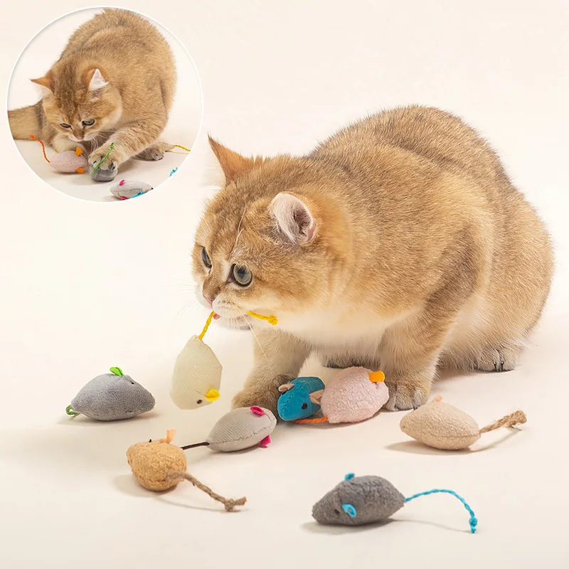 

3pcs Pet Toy Catnip Mice Cats Toys Funny Plush Mouse Cat Interactive Toy For Kitten Playing Pet Training Supplies