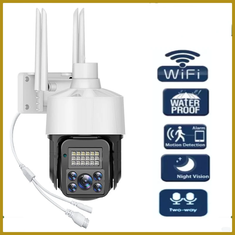 

IP-камера с 5 объективами, 1080P, PTZ, Wi-Fi