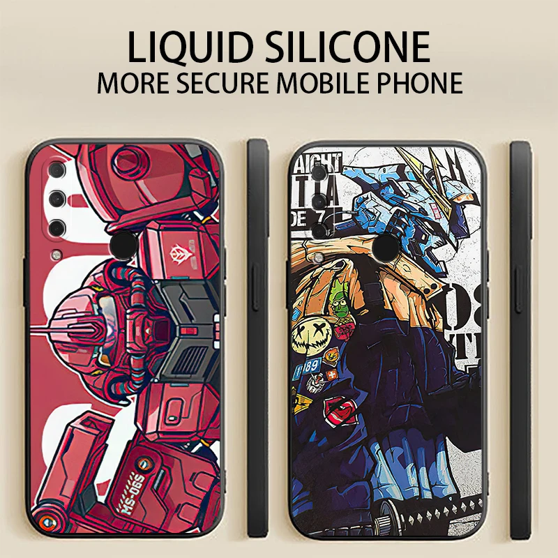 

Japan Anime Gundam Phone Case For HUAWEI P Smart 2020 2019 Z 2021 Soft Back Original Silicone Cover Shell Unisex Coque Black