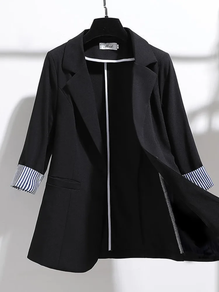 Женский однотонный Блейзер на пуговицах повседневный свободный приталенный