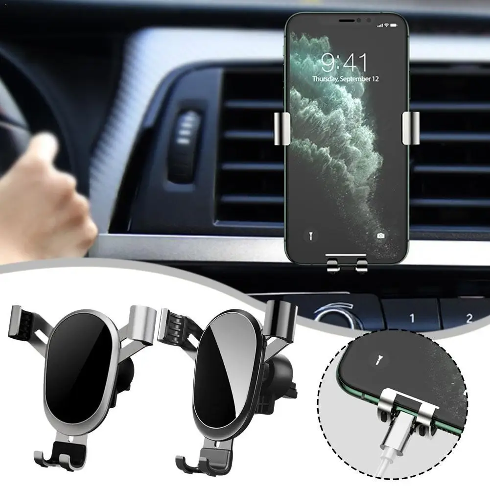 

Universal Car Phone Holder Smartphone Mount Gravity Car Air Outlet Clip Stand No Magnetic Support In Car Phone Holder Accessory