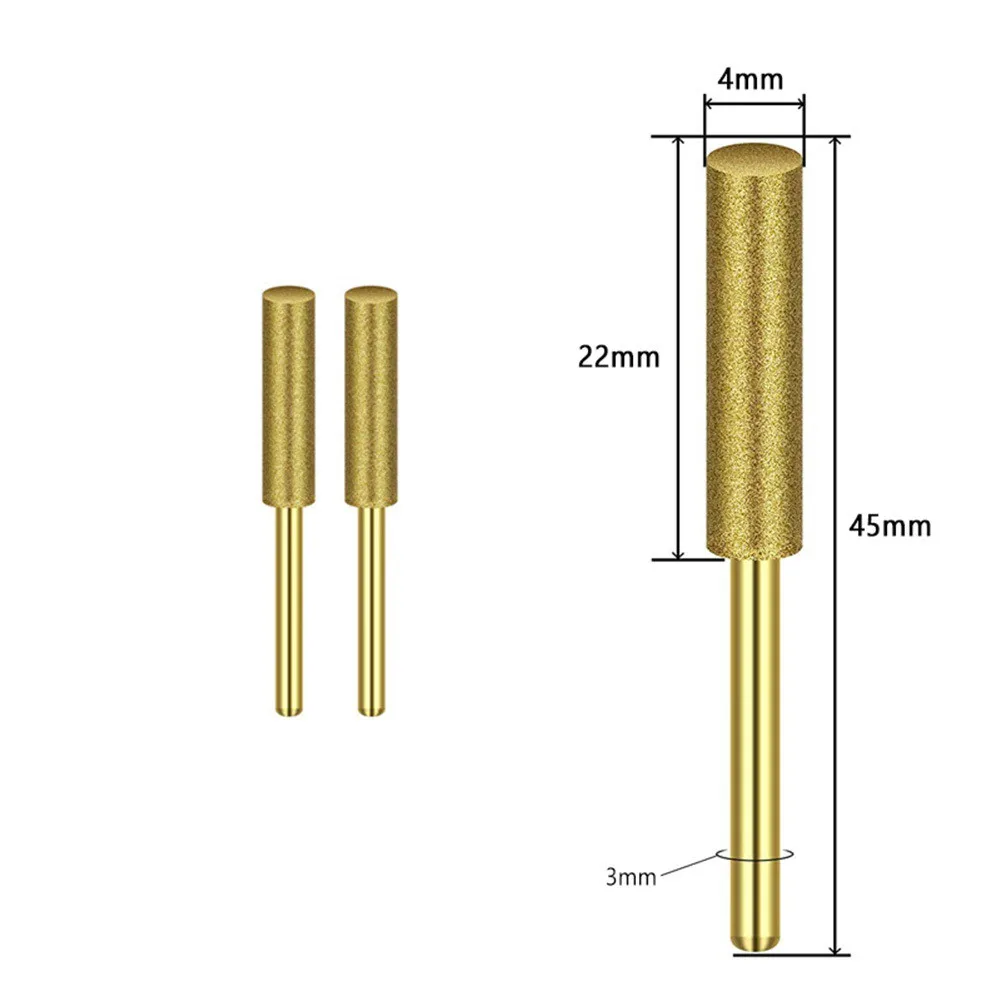 

2Pc Diamond Chainsaw Sharpener Burr 4/4.8/5.5mm Grinder Chain Saw Drill Carving For Metal Jade Wood Molds Steel Grinding Tools