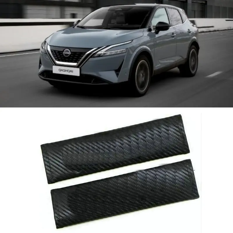 

Carbon Fiber CF style Safety Seat Belt Cover For nissan qashqai j10 juke qashqai j11 tiida