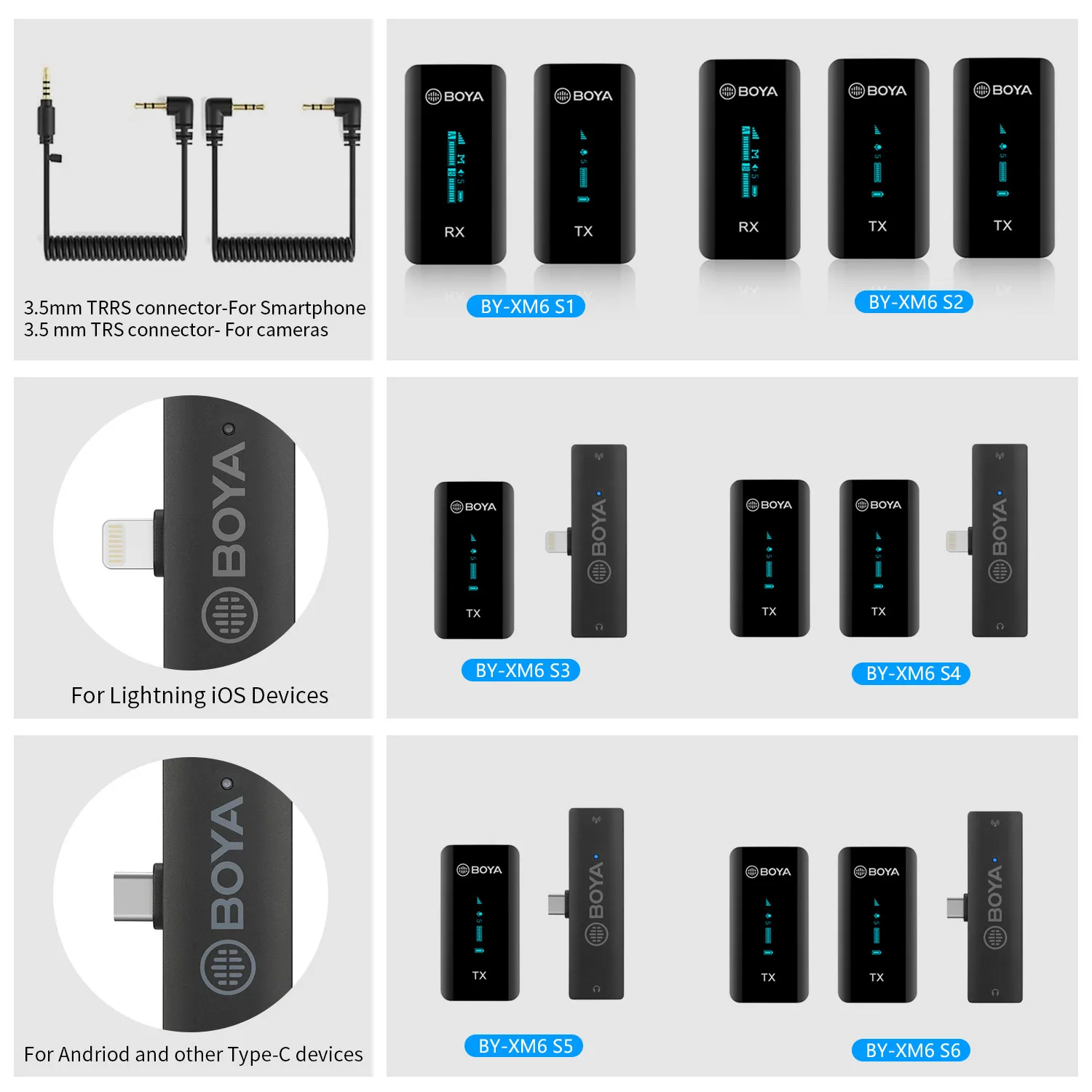 BOYA BY-XM6 профессиональный конденсаторный беспроводной петличный микрофон Lepel для