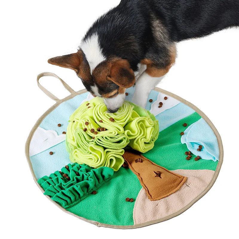 

1 Pc Tree Shape Dog Snuffle Mat Pet Chew Toys Puppy Training Sniffing Feeding Blanket Pet Pad Dog sniff pad Free Shipping