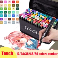 wholesale color marker set double headed brush sketching drawing graffiti art student school supplies stationery back to school