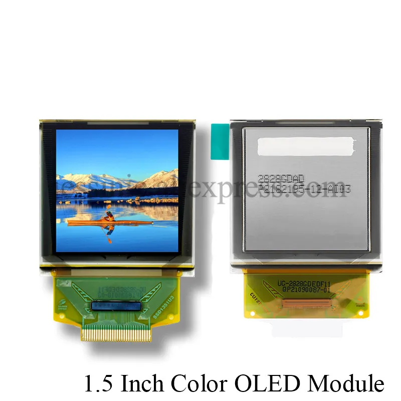 Фото 15,6-дюймовый полноцветный OLED экран дисплея 1,5 дюйма, ЖК-дисплей 1,5x12 8 пикселей, зеркальный интерфейс, драйвер SSD1351 30P №1