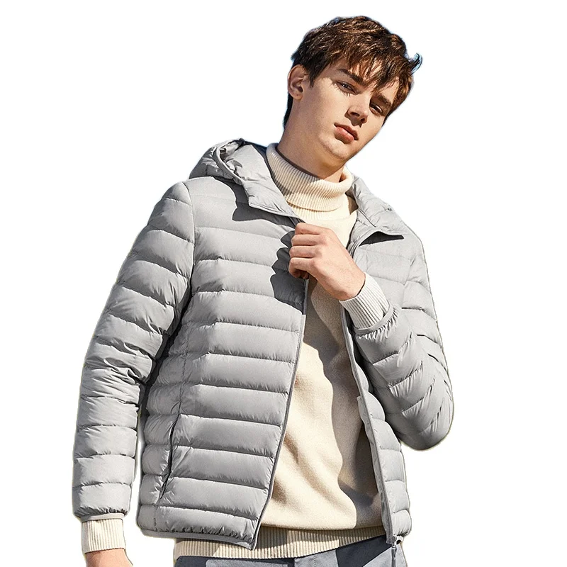

Куртка SEMIR мужская с капюшоном, повседневный пуховик, водонепроницаемая ветровка на белом утином пуху, Зимняя