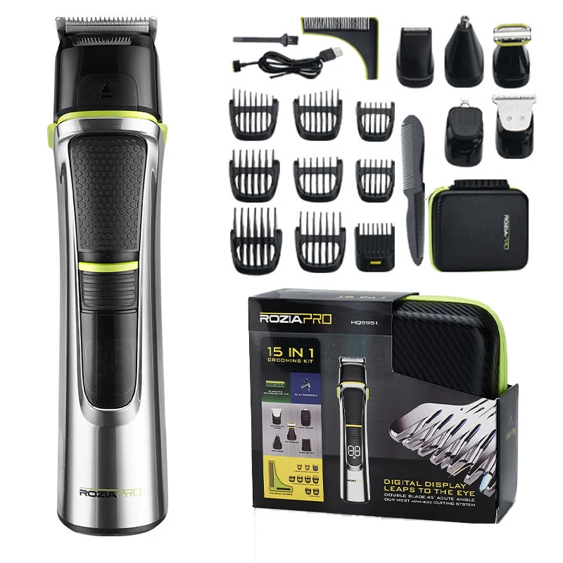For Men All In One Nose Ear Hair Trimmer Set With Travel Carry Bag
