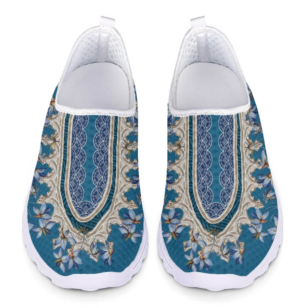 Nopersonality Floral Sneakers Women's Ethnic Style Designs Mesh Running Shoes Beautiful Breathable Shoes High Street Outdoor