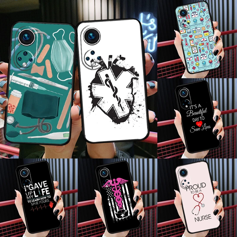 

Medical Doctor Nurse Case For Huawei P30 P40 Lite P50 P20 Pro Nova 5T P Smart 2021 2019 Back Cover For Honor 50