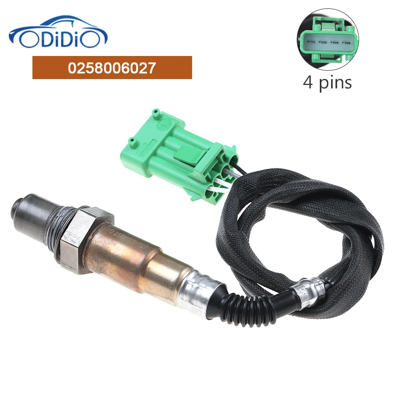 

Кислородный датчик 0258006027 Lambda O2 для Peugeot 206 306 307 407 Renault Clio Citroen Fiat Air, датчик соотношения топлива