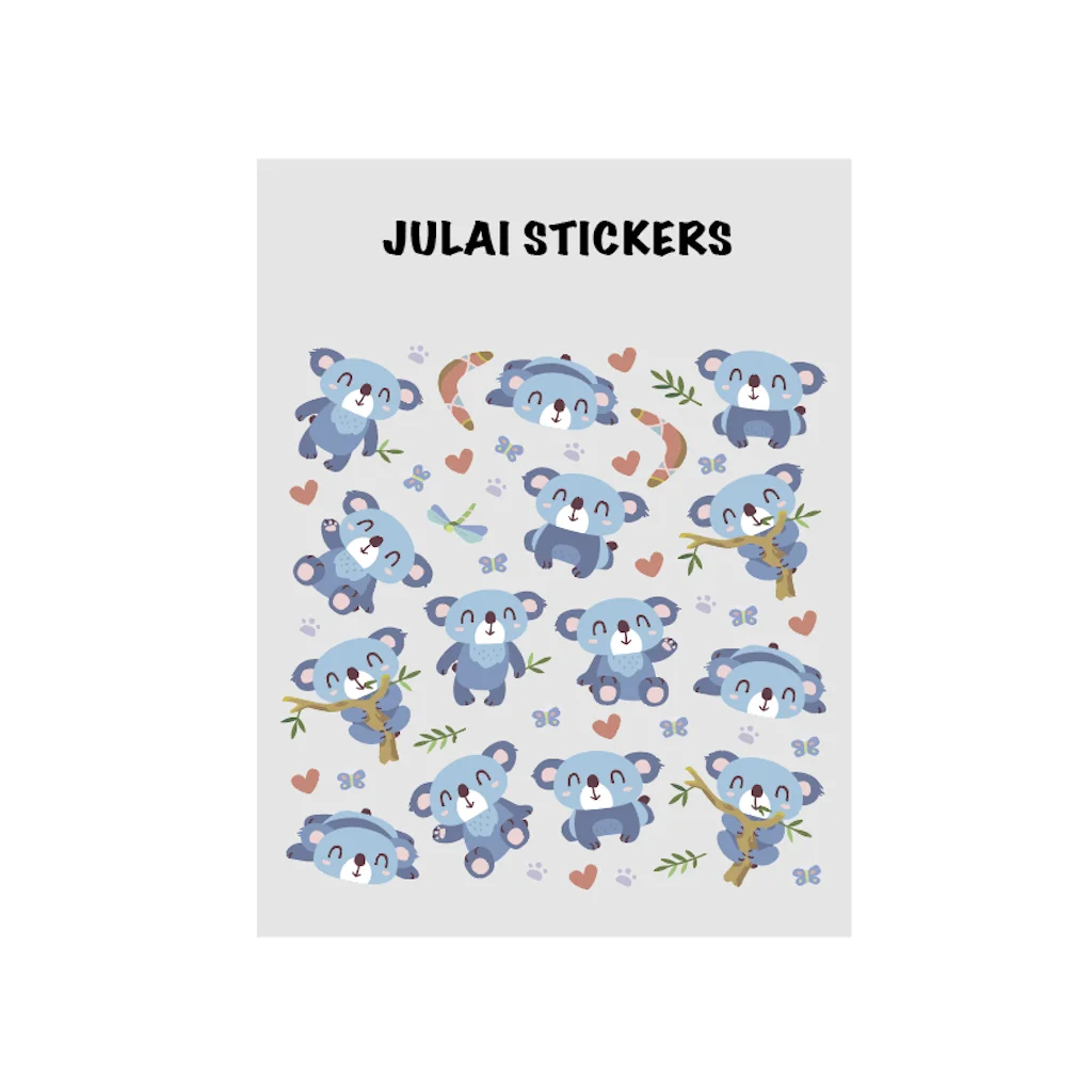 

Sticker Sheet - Koala Cuties / Bullet Journal Stickers, Planner Stickers, Scrapbook Stickers, Koala Cuties Stickers