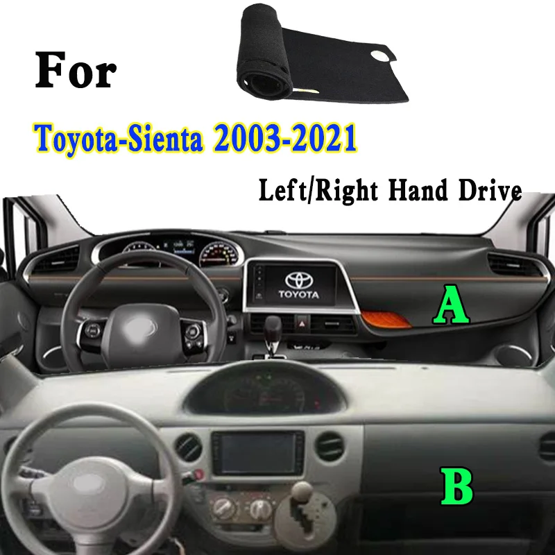 Фото Для Toyota Sienta Dice DBA-NCP81G Ezzy NSP170G: Коврик-накладка на приборную панель, изоляционный, солнцезащитный №1