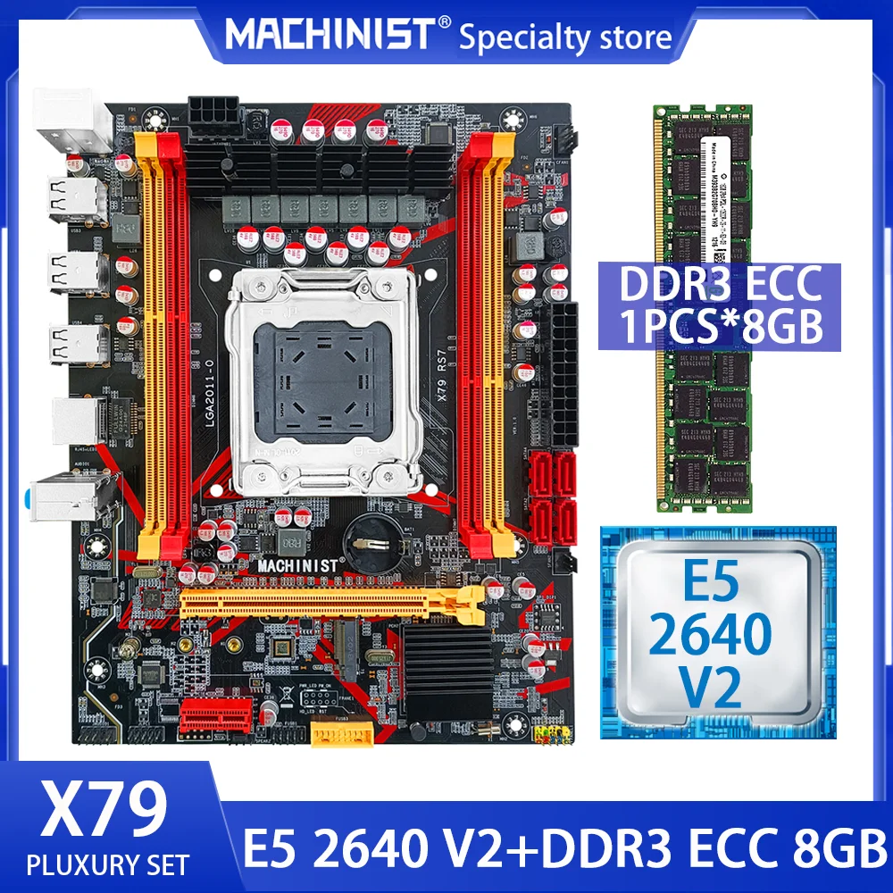 

Комплект материнской платы MACHINIS X79 LGA 2011 с процессором Xeon E5 2640 V2 1*8 ГБ = 8 Гб DDR3 ECC ATX USB 3,0 X79 RS7