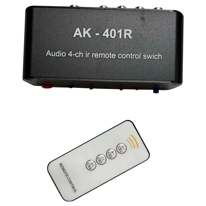 

AK-401R 1 Input 4 Output Signal Selector Source Switcher Tone Volume For Amplifier Board