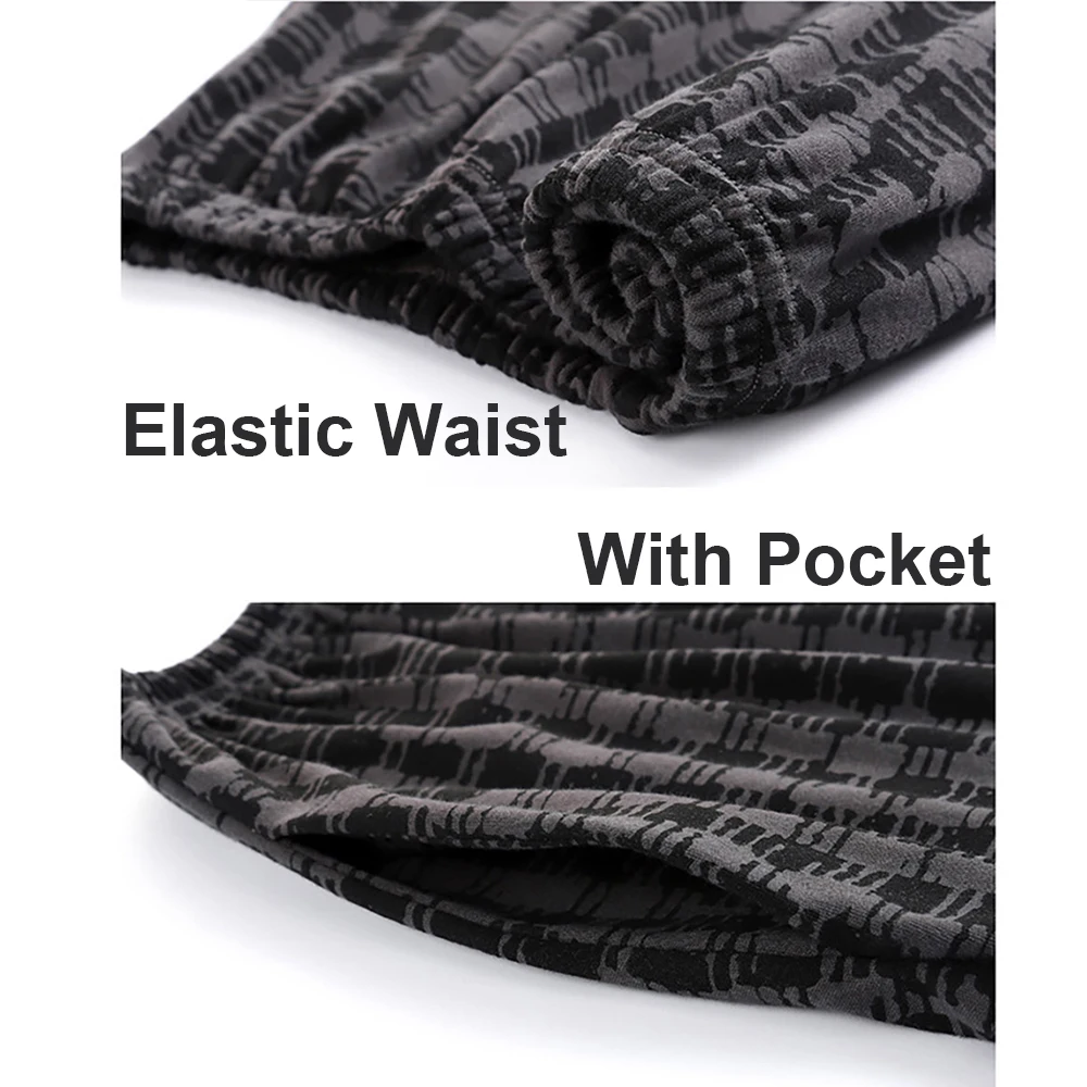 Spring Summer Couple Cotton Sleepwear Casual Plaid Male Pajamas for Women Men Pajama Sets Loose Elastic Pyjama Pants With Pocket