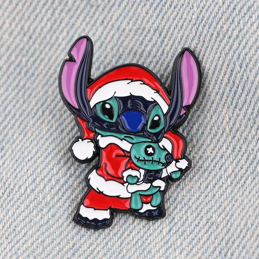 

Stitch Enamel Pin Lapel Pins for Backpacks Brooches on Clothes Women's Brooch Cute Jewelry Christmas Gift Anime Accessories