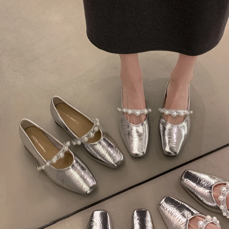 Туфли с жемчужным декором женские туфли на плоской подошве оксфорды Modis платье