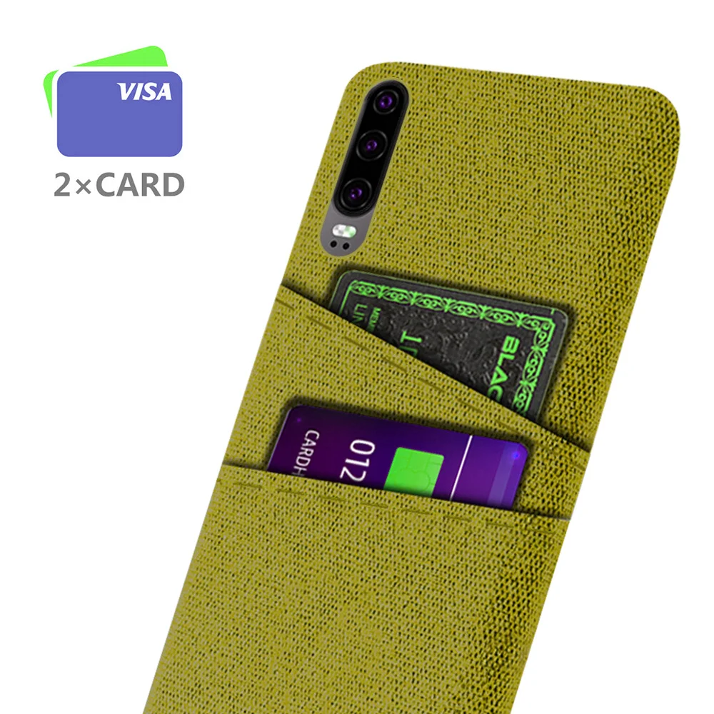 

Phone Case For Huawei P30 P20 P40 50 Mate 20 30 Honor 50 20 Lite Pro P Smart 2019 Dual Card Fabric Cloth Luxury Business Cover