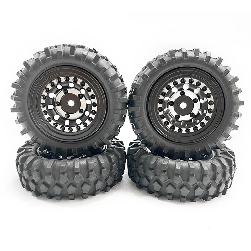 

55Mm 360G 1.3Inch Beadlock Wheel Tires With Brass Ring For 1/24 RC Crawler Car Axial SCX24 FMS FCX24 Enduro24 Upgrades