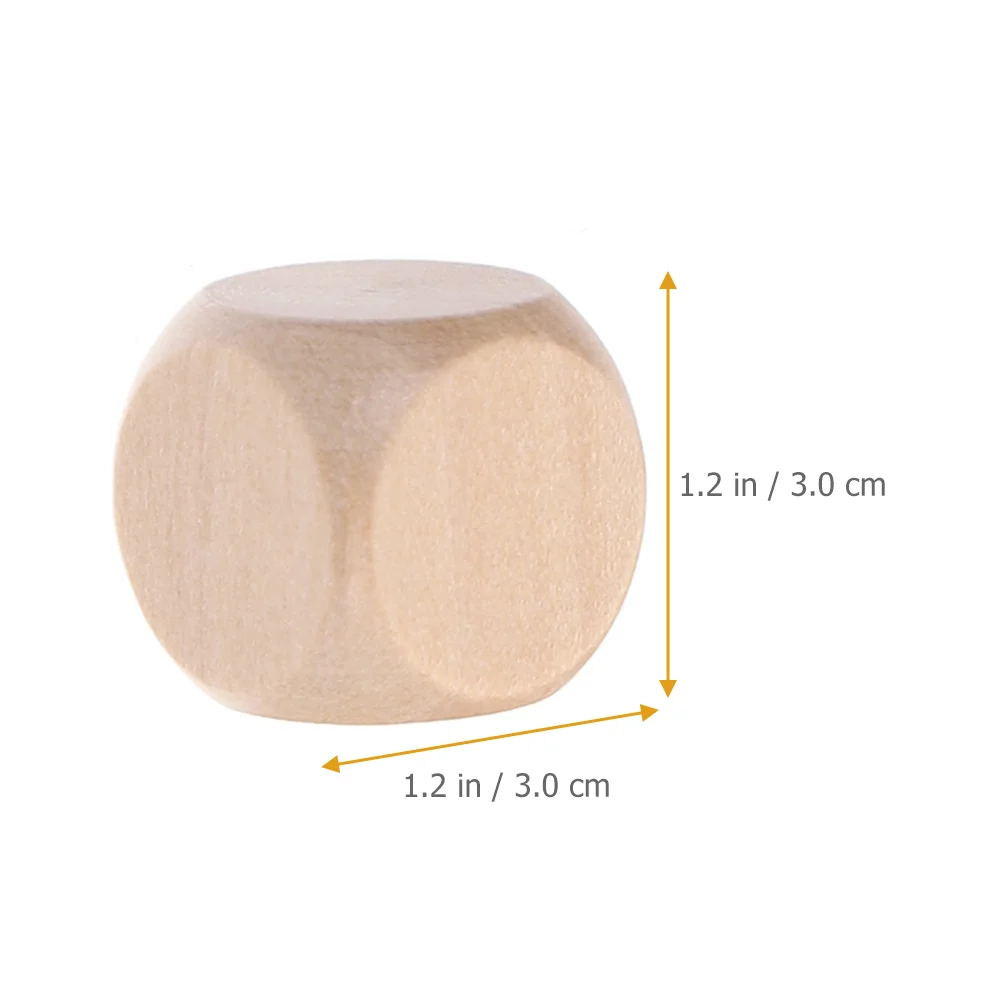 

Blocks Square Wooden Unfinished Dice Cubes Wood Beads Diy Making Puzzles Number Charms Corners Loose Natural Rounded Sided Blank
