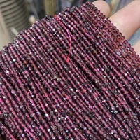 natural faceted red garnet high quality gemstones loose round beads 234mm for jewelry making diy bracelet necklace