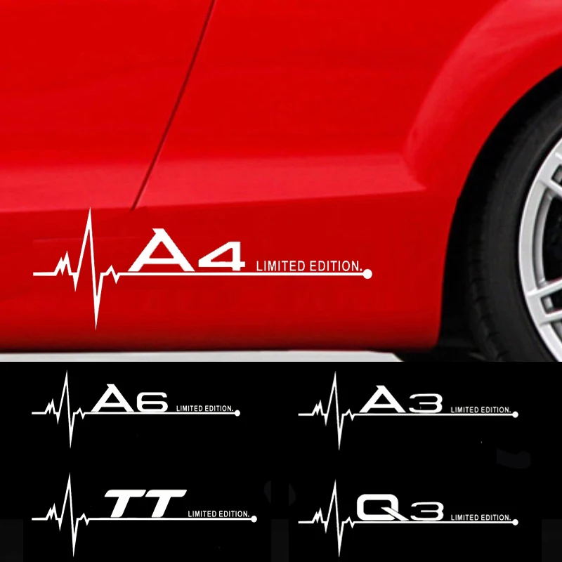

2 шт., наклейки для кузова автомобиля Audi A1 A3 A4 A6 A7 A8 Q3 Q5 Q7 Q8 TT