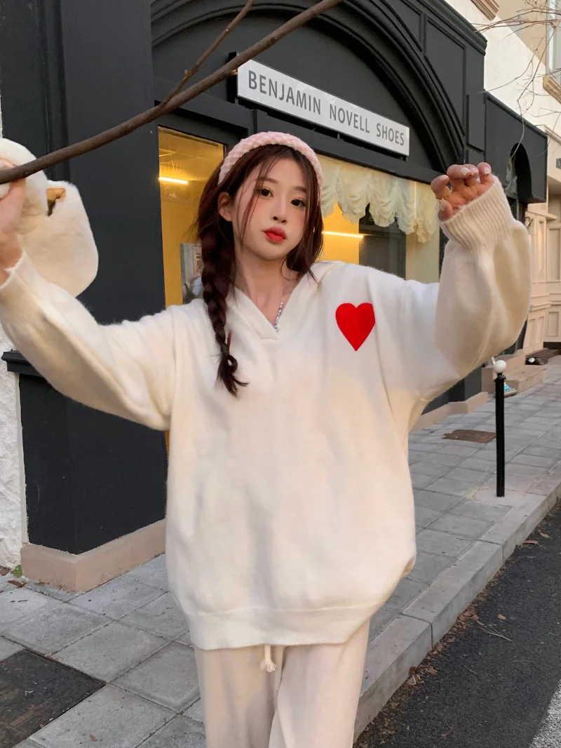 

Женский свитер с капюшоном GS2225 молоко Hoo осень-зима 2022 новая верхняя одежда средней и длинной длины Топ с длинным рукавом