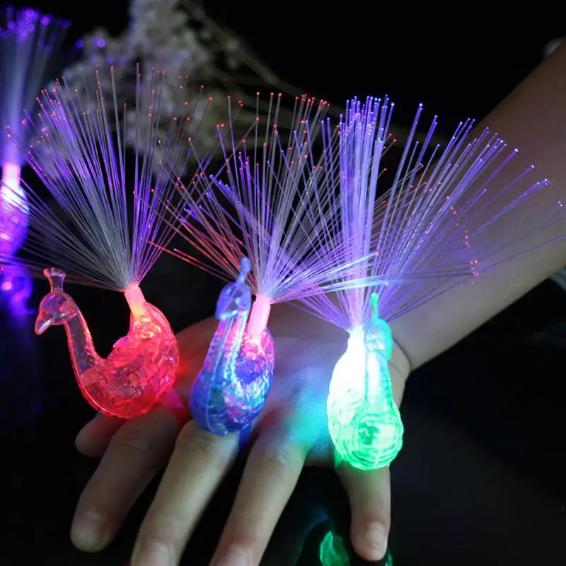 

Party Supplies Elastic Tapes Peacock Decoration Intelligence Toys Creative Plastic Glowing Children Gift Random Color Luminous
