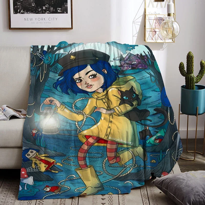 Декоративное одеяло для дивана C-coraline искусственное в стиле аниме современный