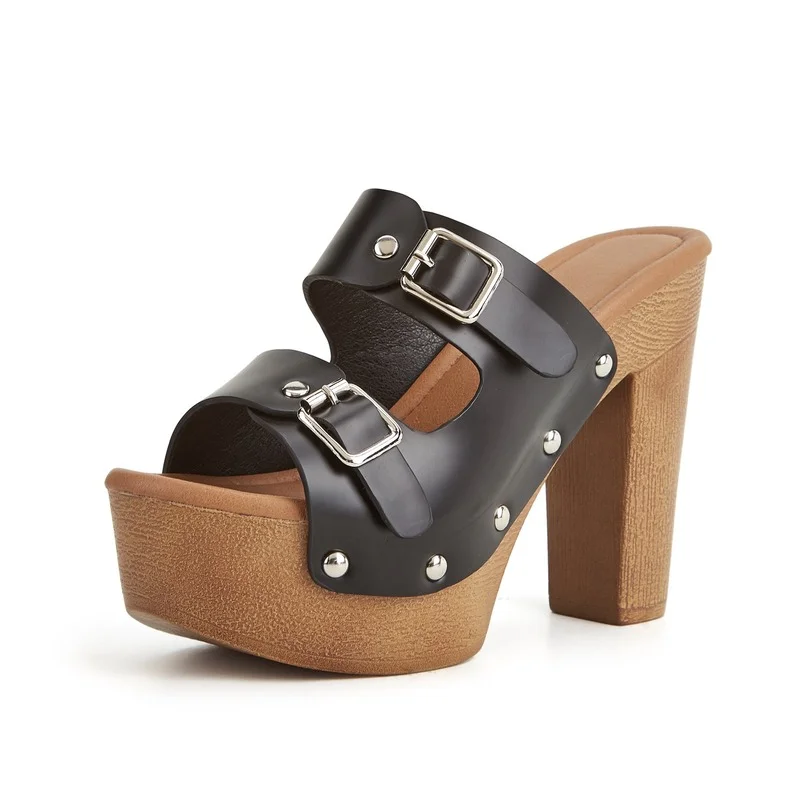 New 2022 Mules Womens Platform Shoes Woman Summer Sandals and Slippers  Thick-heeled High Heels Thick Sole Sandal Women Size36-43 - купить по  выгодной цене | AliExpress
