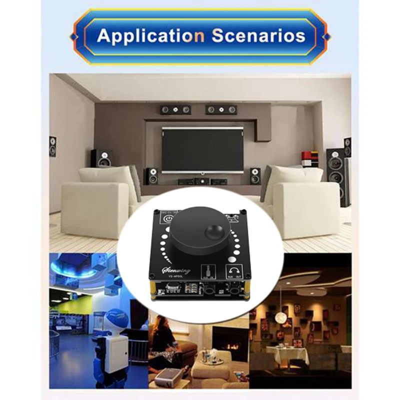 

YS-AP50L плата цифрового Bluetooth-усилителя, мини-версия 50 Вт + 50 Вт HIFI, высокомощный двухканальный стерео-динамик BT5.1