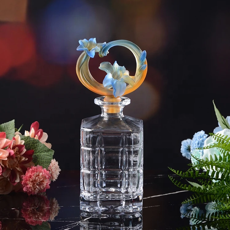 Роскошный богемный Хрустальный графин с цветами 750 мл