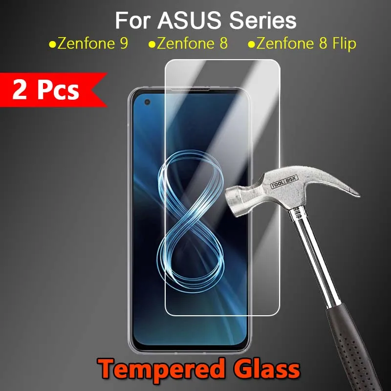 

2Pcs For Asus Zenfone 9 8 8Z Flip ZS590KS ZS672KS HD Clear Ultra Slim 2.5D Anti-Scratch 9H Tempered Glass Screen Protector Film